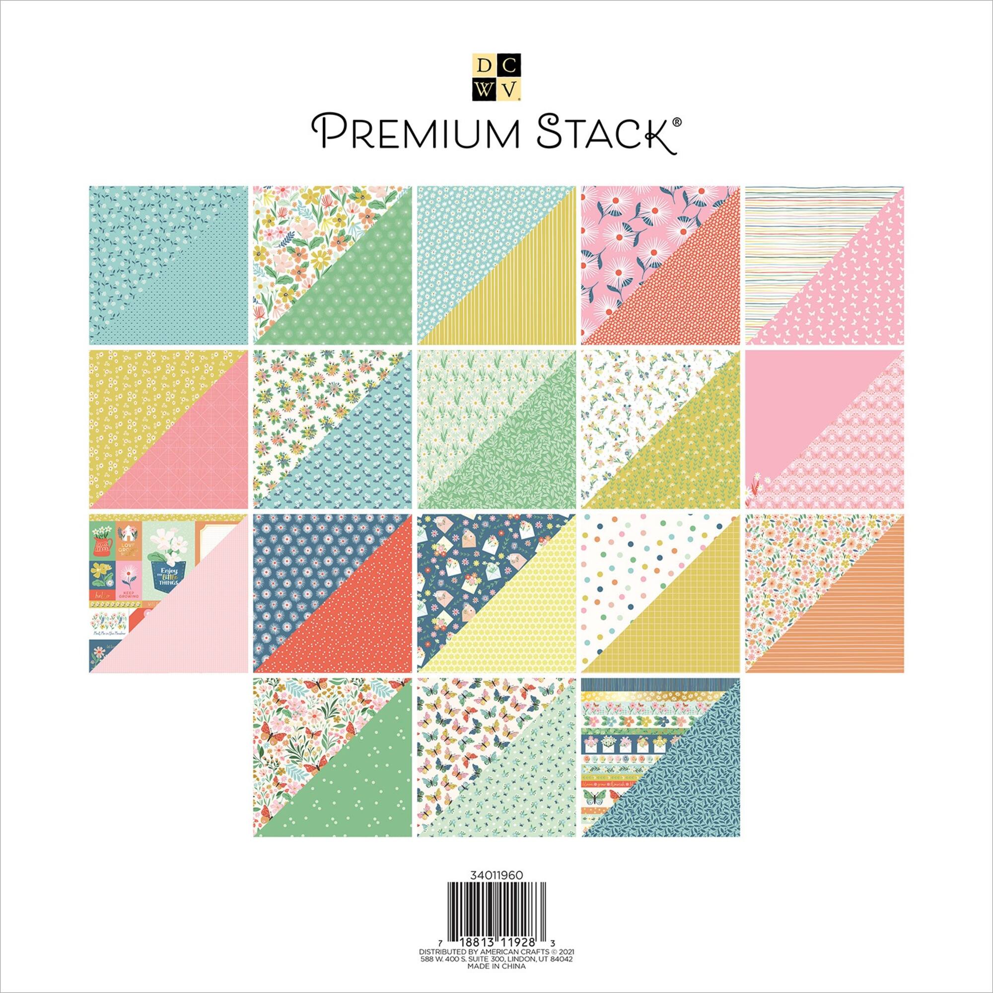 DCWV® Pocket Full of Flowers Cardstock Paper Pad, 12" x 12"